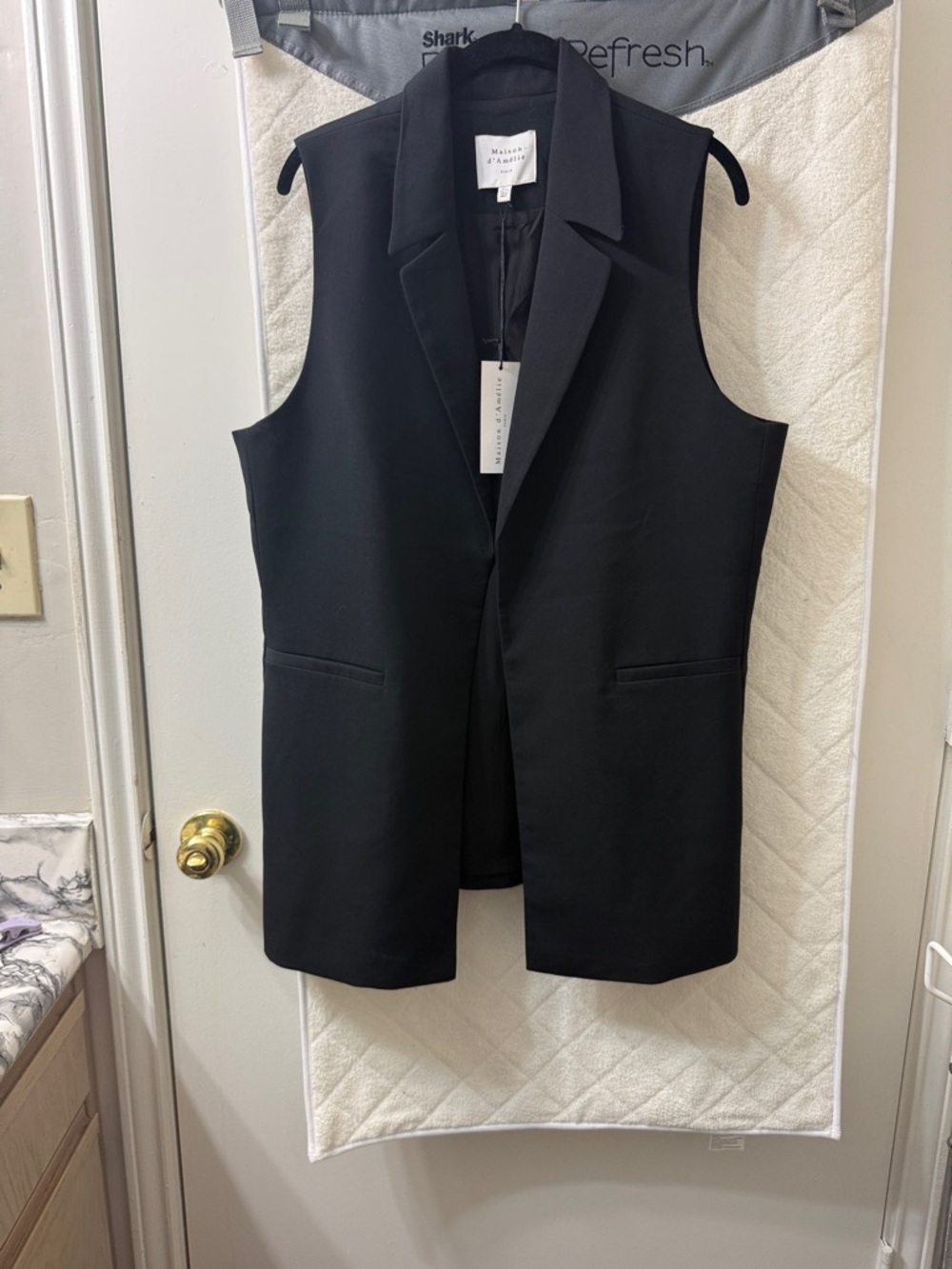 Madewell Black Sleeveless Tailored Blazer Vest